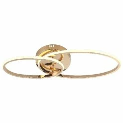 Meilleure vente 🧨 HOMEMANIA Lampe de Plafond Estea - Or - 60 x 21 x 9 cm 🛒