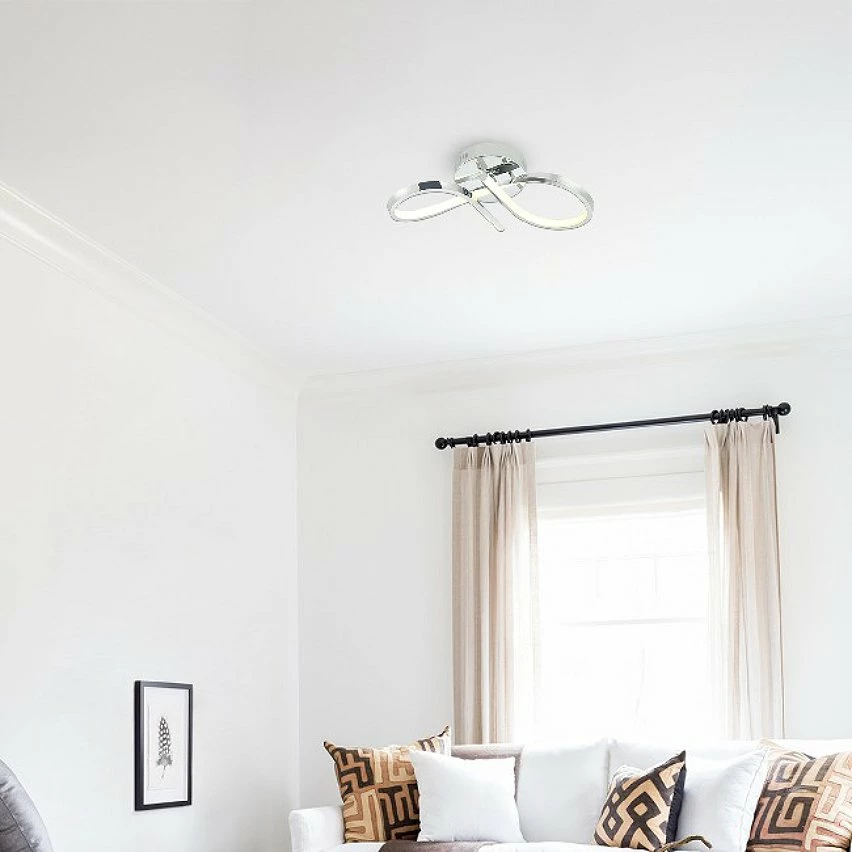 Le moins cher 🌟 HOMEMANIA Lampe de Plafond Ornes - Gris - 47 x 20 x 8 cm 🛒 2 Le moins cher 🌟 HOMEMANIA Lampe de Plafond Ornes - Gris - 47 x 20 x 8 cm 🛒 – Image 2