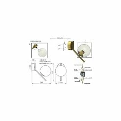 Vente flash 🥰 HOMEMANIA Lampe murale Korta - Or - 15 x 26 x 25 cm ✔️ -Optonica Soldes 8699508182909 3