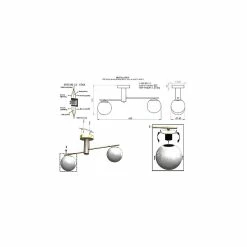 Promo 😀 HOMEMANIA Lampe de Plafond Ceka - Or - 14 x 64 x 32 cm ✨ -Optonica Soldes 8699508183746 3