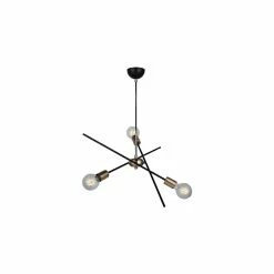 Bon marché 🛒 HOMEMANIA Lampe de suspension Opa - Noir, or - 54 x 54 x 106 cm 🤩