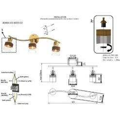 Remise đŻ HOMEMANIA Lampe murale Solo - Or - 62 x 12 x 23,5 cm â 6 Remise đŻ HOMEMANIA Lampe murale Solo - Or - 62 x 12 x 23,5 cm â -Optonica Soldes 8699508184941 3