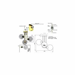 Les meilleures critiques de ⭐ HOMEMANIA Lampe de Plafond Bera - Or - 46 x 46 x 40 cm 💯 -Optonica Soldes 8699508185115 3