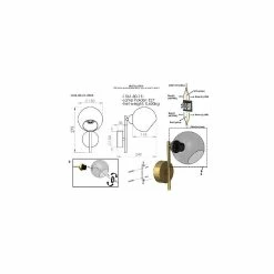 De gros ⭐ HOMEMANIA Lampe murale Bera - Or - 15 x 23 x 30 cm 😍 6 De gros ⭐ HOMEMANIA Lampe murale Bera - Or - 15 x 23 x 30 cm 😍 -Optonica Soldes 8699508185139 3