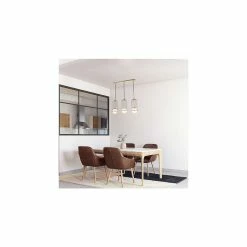 Meilleur prix 🥰 HOMEMANIA Lampe de suspension Capola - Or - 15 x 68 x 110 cm 💯 -Optonica Soldes 8699508185252 2