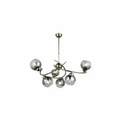 Grosses soldes 🥰 HOMEMANIA Lampe de suspension Hedra - Or - 88 x 88 x 95 cm 🥰