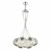 De gros 🛒 HOMEMANIA Lampe à Suspension Modern - Chrome, Transparent - 50 x 50 x 90 cm 👍