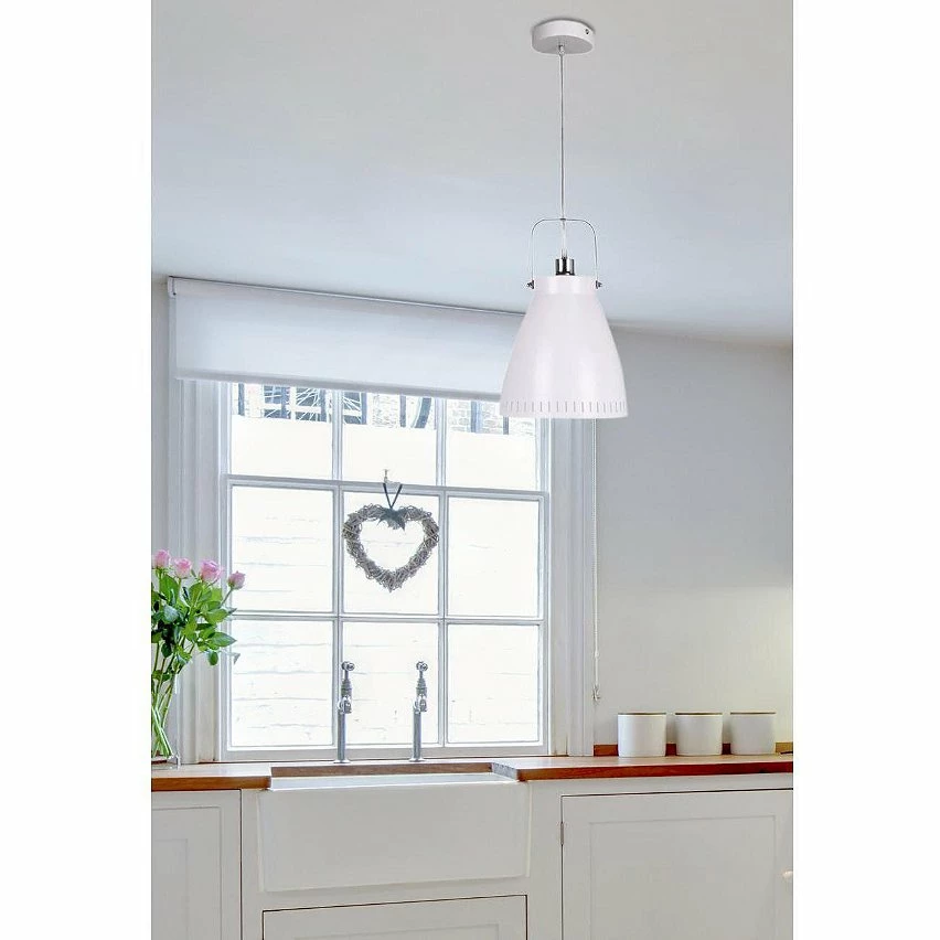 Vente flash ⭐ ATHM Design Suspension JOSEPH Blanc - abat jour Metal 🎁 2 Vente flash ⭐ ATHM Design Suspension JOSEPH Blanc - abat jour Metal 🎁 – Image 2