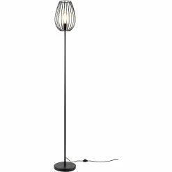 Nouveau 🎁 ATHM Design Lampadaire MADDY Noir - abat jour Metal Noir pieds Metal Noir 🥰 -Optonica Soldes 8790266250302 3