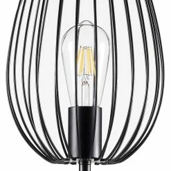 Nouveau 🎁 ATHM Design Lampadaire MADDY Noir - abat jour Metal Noir pieds Metal Noir 🥰 -Optonica Soldes 8790266250302 4