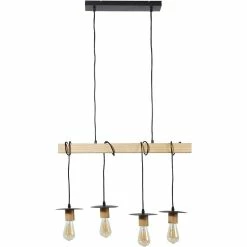 Coupon 🧨 ATHM Design Suspension DETRA Marron - Bois et Metal 🎉