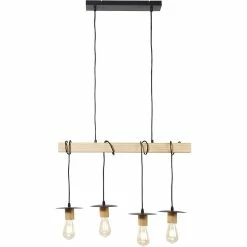 Coupon 🧨 ATHM Design Suspension DETRA Marron - Bois et Metal 🎉 -Optonica Soldes 8790266416821 5