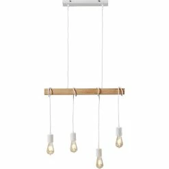 Acheter ✔️ ATHM Design Suspension DETRA Blanc - Bois et Metal ✨