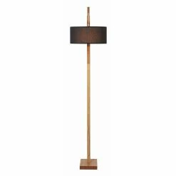 Tout neuf 🔔 ATHM Design Lampadaire LENNY Noir - abat jour Tissu pieds Bois 👍 -Optonica Soldes 8790266423300 7