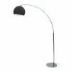 Coupon 💯 ATHM Design Lampadaire BALLA Noir - abat jour PVC pieds metal chrome ✔️