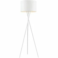 Offres 🔥 ATHM Design Lampadaire MIKADO Blanc - abat jour Tissu pieds Metal 🌟 -Optonica Soldes 8790266505037 3