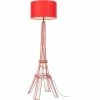 Top 10 🥰 ATHM Design Lampadaire EIFFEL Rouge - abat jour tissu pieds Metal 🔔