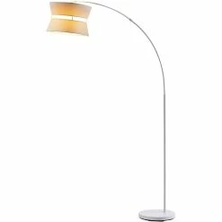 Vente flash 🤩 ATHM Design Lampadaire MORITZ Blanc - abat jour Tissu pieds metal 🎁 -Optonica Soldes 8790266611035 4
