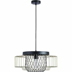 Meilleure vente 🧨 ATHM Design Suspension CAGO Noir - abat jour Metal ❤️ -Optonica Soldes 8790266622772 3