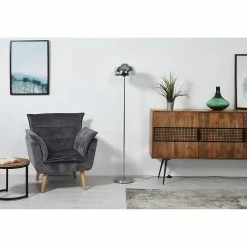 Top 10 😀 ATHM Design Lampadaire AKI Argent - abat jour Metal pieds metal 🔥 -Optonica Soldes 8790266635420 2