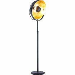 Tout neuf 💯 ATHM Design Lampadaire FUZIO Noir - abat jour Metal Noir pieds Metal Noir 🛒 -Optonica Soldes 8790266639305 4