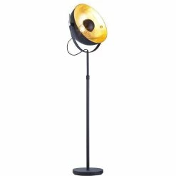 Tout neuf 💯 ATHM Design Lampadaire FUZIO Noir - abat jour Metal Noir pieds Metal Noir 🛒 -Optonica Soldes 8790266639305 5