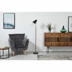 Meilleure affaire 👏 ATHM Design Lampadaire RISPA Noir - abat jour Metal pieds Metal 🛒 -Optonica Soldes 8790266642305 4