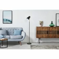 Meilleure affaire 👏 ATHM Design Lampadaire RISPA Noir - abat jour Metal pieds Metal 🛒 -Optonica Soldes 8790266642305 5