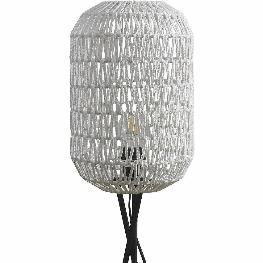Grosses soldes ✨ ATHM Design Lampadaire CHICAGO Blanc - abat jour Papier Rotin pieds Metal ✔️ 3 Grosses soldes ✨ ATHM Design Lampadaire CHICAGO Blanc - abat jour Papier Rotin pieds Metal ✔️ – Image 3