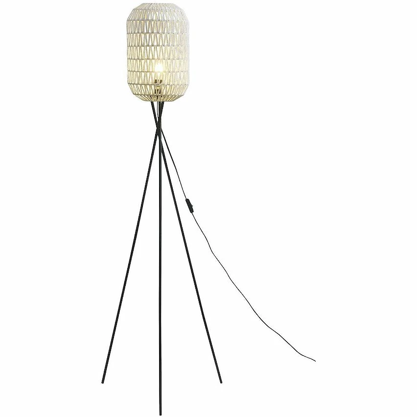 Grosses soldes ✨ ATHM Design Lampadaire CHICAGO Blanc - abat jour Papier Rotin pieds Metal ✔️ 5 Grosses soldes ✨ ATHM Design Lampadaire CHICAGO Blanc - abat jour Papier Rotin pieds Metal ✔️ – Image 5