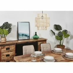 Grosses soldes 😍 ATHM Design Suspension LEORA Beige - abat jour Rotin ⭐ -Optonica Soldes 8790268403171 4