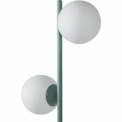 Meilleur prix 😍 ATHM Design Lampadaire RETRO Bleu - abat jour verre pieds metal brossé 😀 -Optonica Soldes 8790268406073 3