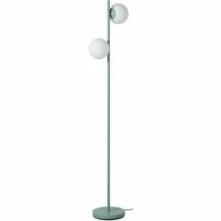 Meilleur prix 😍 ATHM Design Lampadaire RETRO Bleu - abat jour verre pieds metal brossé 😀 -Optonica Soldes 8790268406073 4