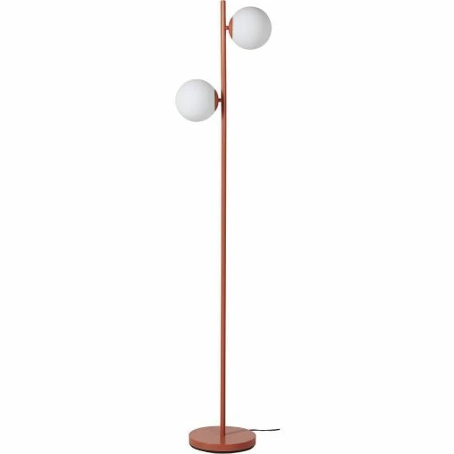 Tout neuf 😀 ATHM Design Lampadaire RETRO Marron - abat jour verre pieds metal brossé 👍 -Optonica Soldes 8790268406233 1