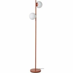 Tout neuf 😀 ATHM Design Lampadaire RETRO Marron - abat jour verre pieds metal brossé 👍 -Optonica Soldes 8790268406233 4