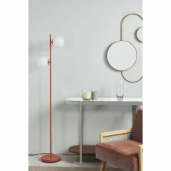 Tout neuf 😀 ATHM Design Lampadaire RETRO Marron - abat jour verre pieds metal brossé 👍 -Optonica Soldes 8790268406233 5