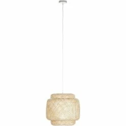 Sortie đ ATHM Design Suspension BALI Beige - abat jour Bambou đ