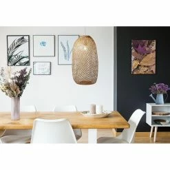 Meilleure vente 😉 ATHM Design Suspension BAYRON Beige - abat jour bamboo 🎉 -Optonica Soldes 8790268921170 5